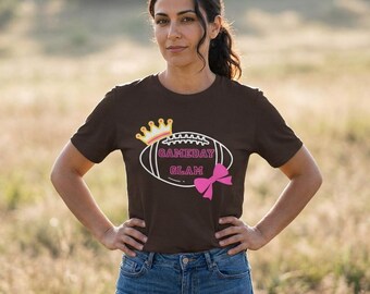 Football Mom Gameday Glam T-Shirt | Mom Football Tee, Game Day Shirt