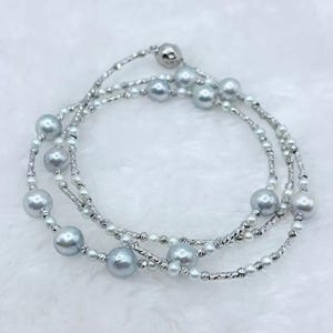 New! Aurora Genuine Akoya blue grey Pearl necklace,Saltwater pearl necklace,Gift for Lover,gift for Her,Christmas gift,Birthday gift,59cm