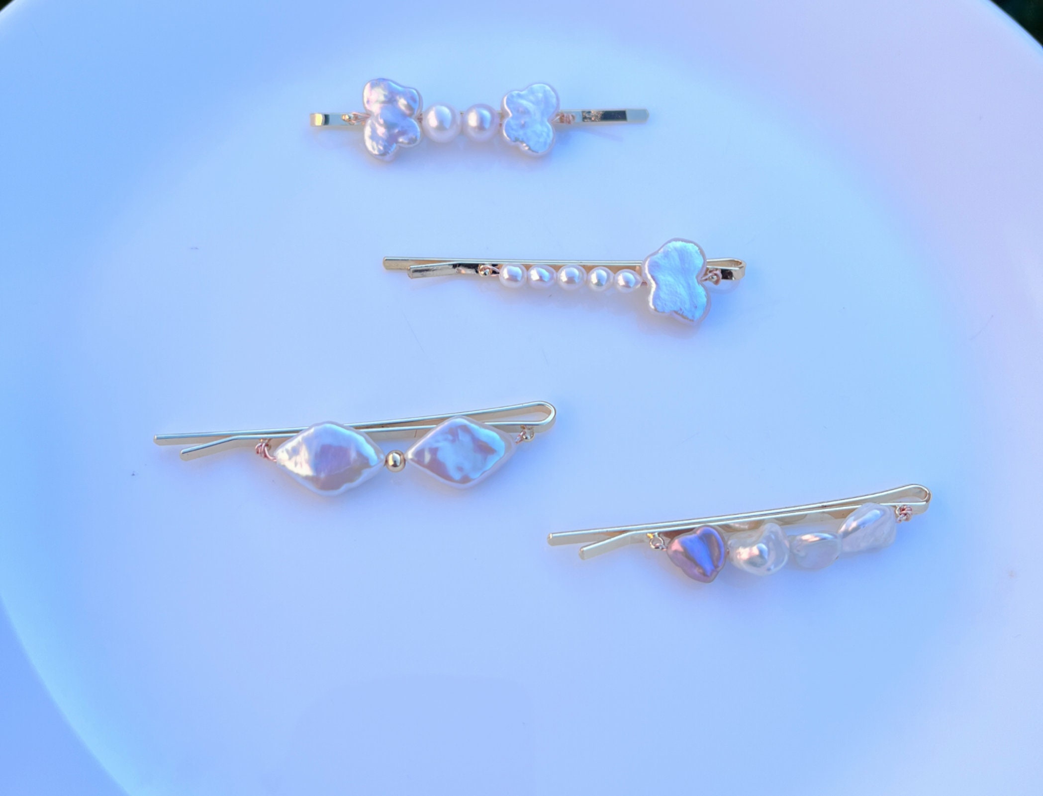 Freshwater Pearl Hair Bobby Pins Hair Pins Casual Bobby Etsy