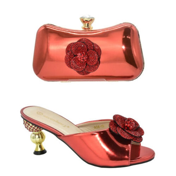 Vrouwen schoenen Italiaans design pailletten luxe schoenen en tas met bijpassende strass steentjes Schoenen damesschoenen Sandalen Huaraches 