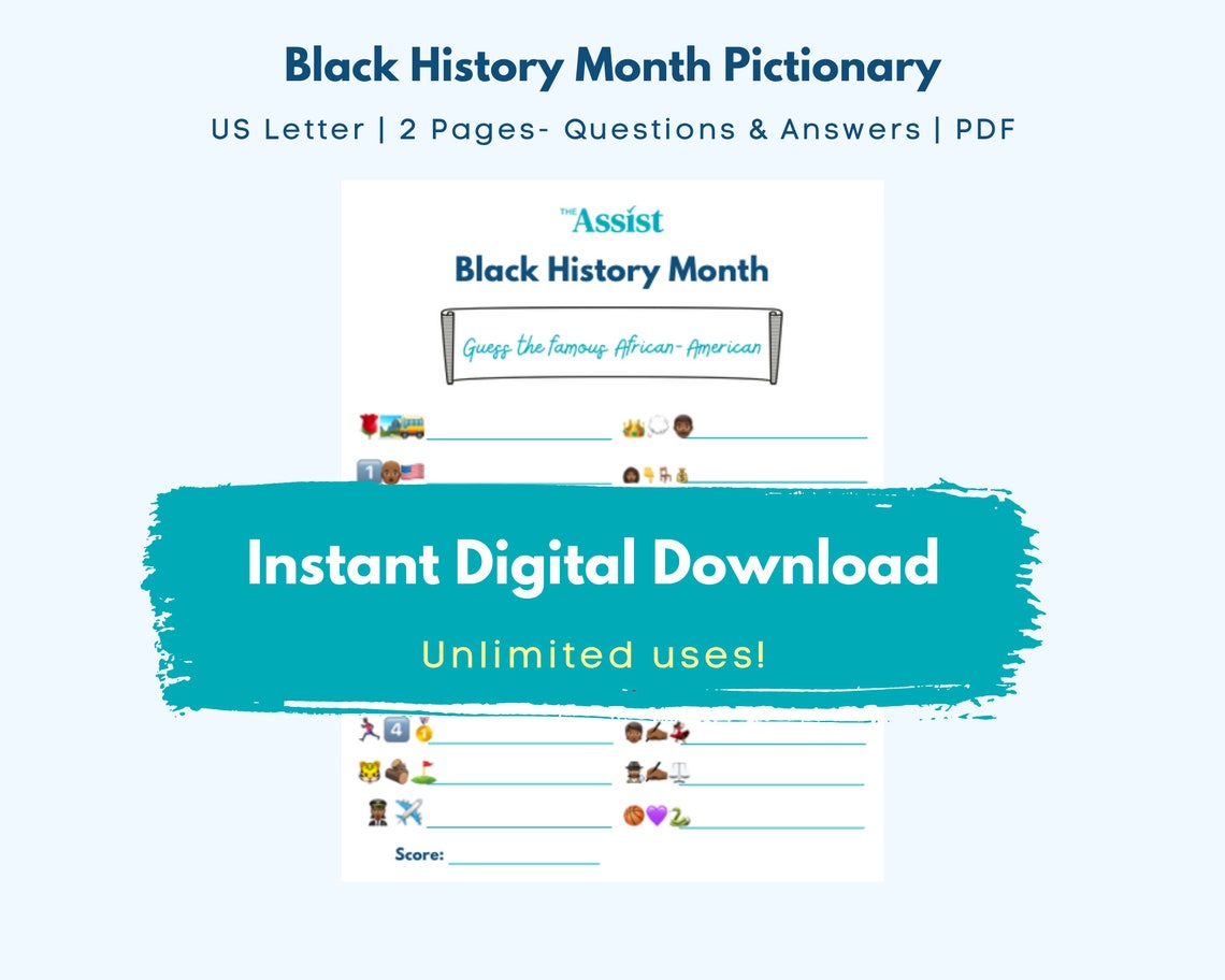 Black History Month Emoji Pictionary Black History Month 2 Etsy Australia