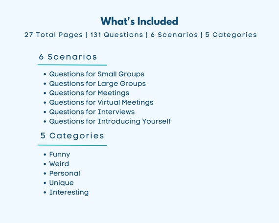 Icebreaker Questions Employee Engagement Activities 27 - Etsy Icebreaker Questions Employee Engagement Activities 27 - Etsy