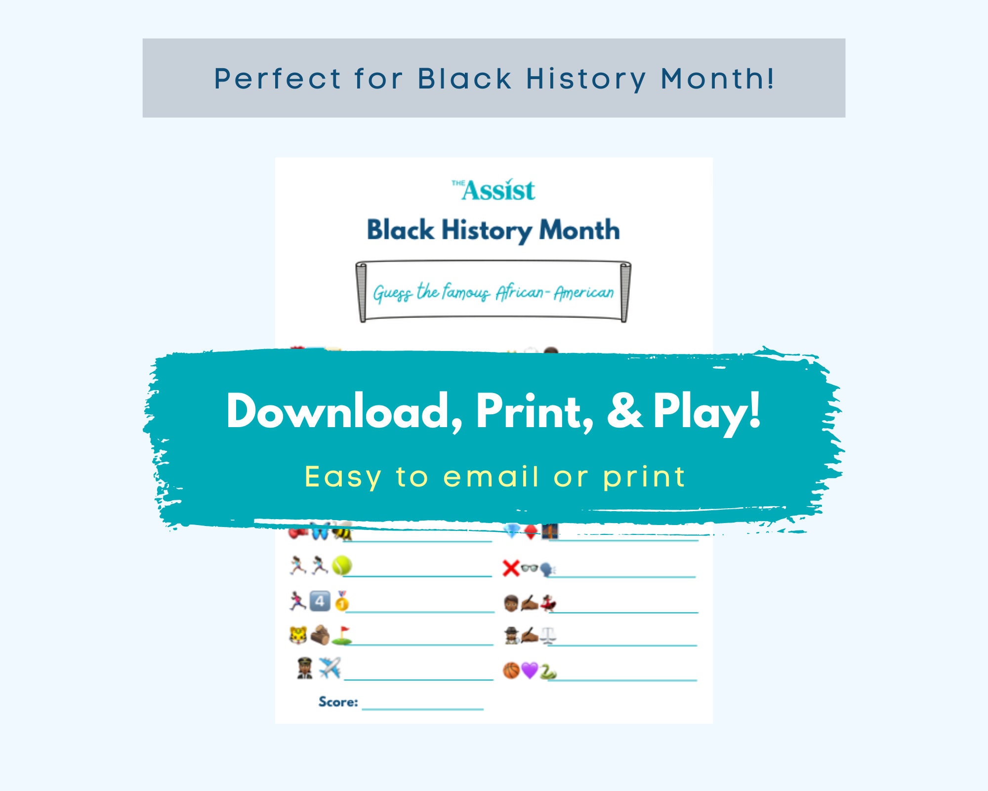 Black History Month Emoji Pictionary Black History Month 2 Etsy