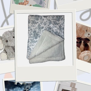 Wrap Your Little One in Elegance: Personalized Floral Minky/Sherpa Baby Blanket with Bonus Gifts!