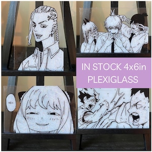 IN STOCK 4x6 plexiglass anime glass painting