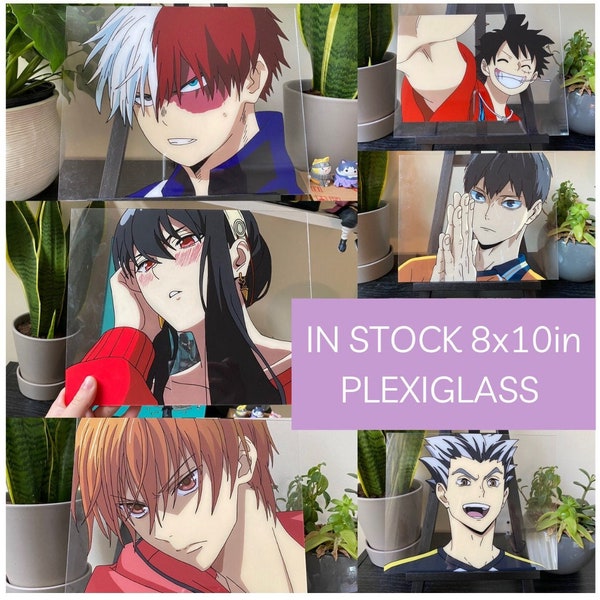 IN STOCK 8x10 plexiglass anime glass painting