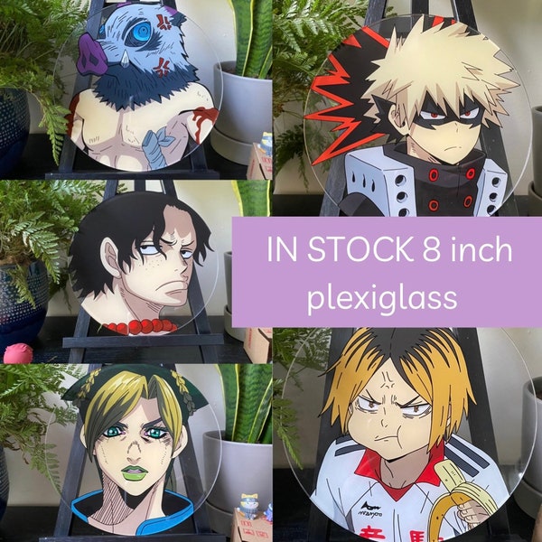 Peinture sur verre anime en plexiglas de 20 cm (20 po.)