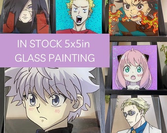 IN STOCK 5x5 anime glass painting