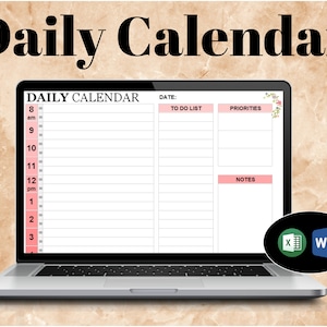 2024 Editable Daily Calendars - Customizable and Printable - Microsoft Word (.docx) and Excel (.xlsx) Files - Instant Digital Download&quot;