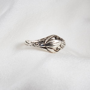 Snowdrop Sterling Silver Ring (January Birth Flower)