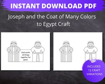 Joseph and the Coat of Many Colors Craft | Joseph from the Coat of Many Colors to Egypt Craft