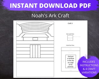 Noah's Ark Craft | Noah's Ark Bible Craft | Noah's Ark Sunday School Craft | Noah's Ark Church Craft