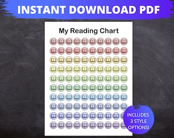 Reading Chart 100 Days | Rainbow Book Reading Chart