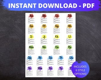 Alphabet Chart | Alphabet Progress Chart