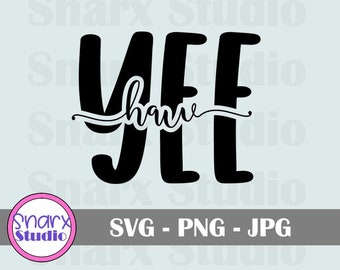 Yee Haw Digital SVG, arquivos para silhueta, música country SVG, cowboy
