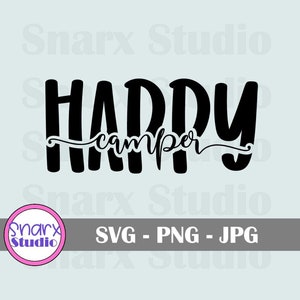Happy Camper SVG, Digital cut File, Cricut Cut File, Camping SVG, 5 Gallon Bucket, Outdoors SVG