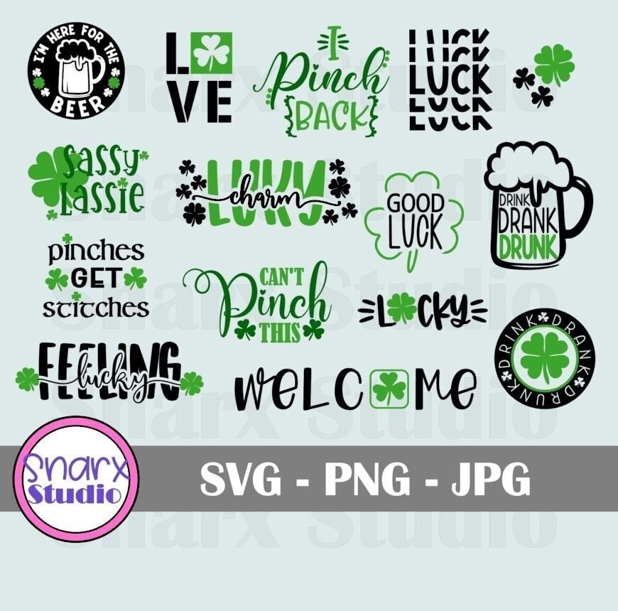 St Patrick's Day SVG PNG JPG, Cut File Bundle , Cut Files for Cricut ...