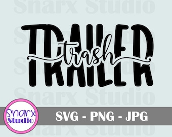 Lixo de trailer, arquivo de corte SVG digital, decalque de lixo de trailer, trailer, balde de acampamento, SVG de trailer, arquivos SVG