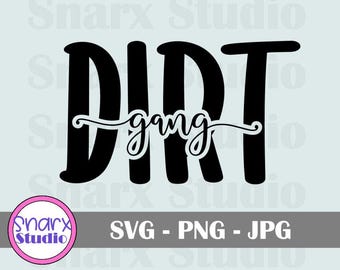 Arquivo de corte digital SVG da Dirt Gang, Look pretty play dirty, decalque 4x4 off road, decalque para para-brisa, JPG, PNG