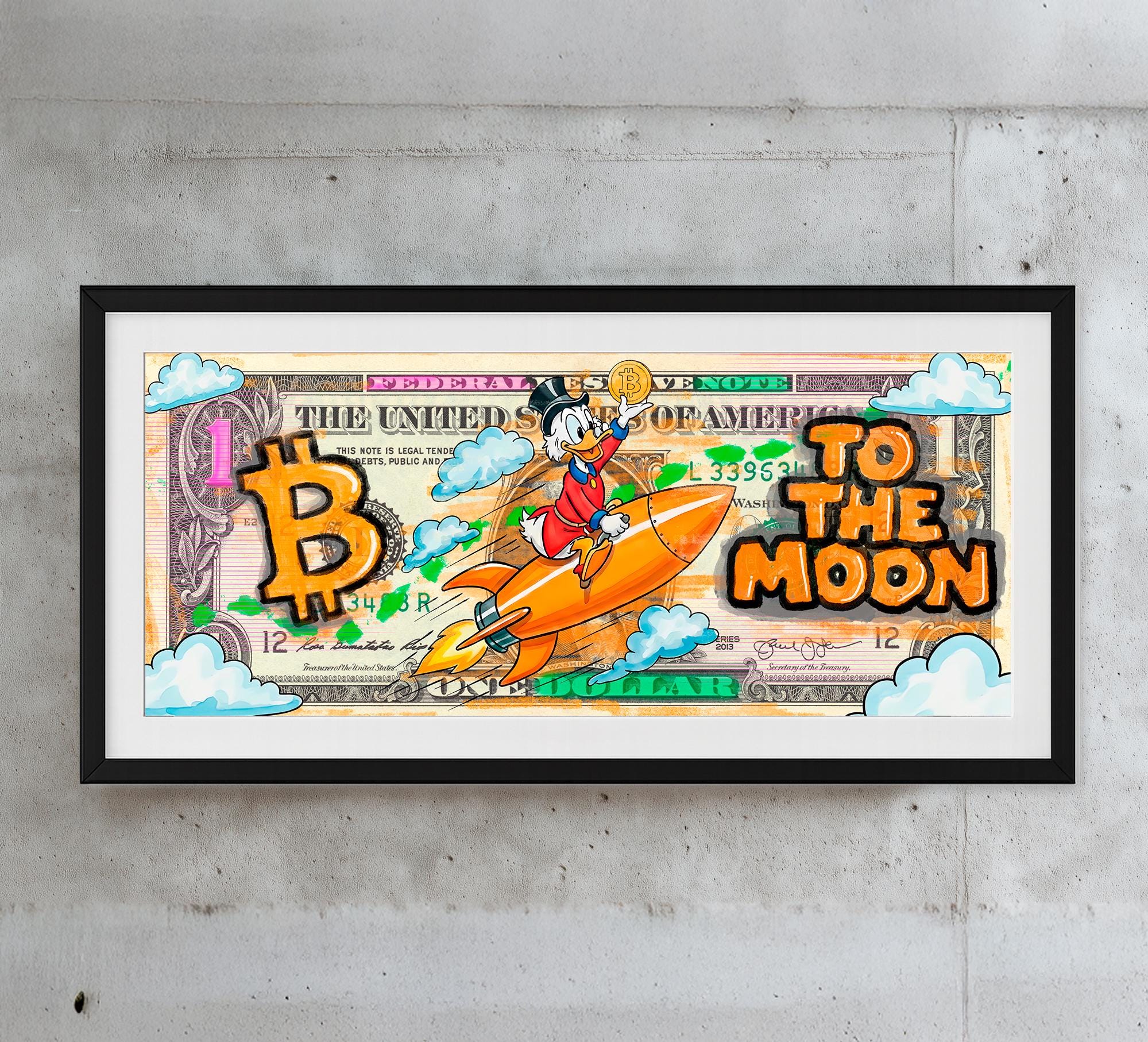 ビットコインドル スクルージ・マクダック ポスター：クリプトアート（デジタルダウンロード）