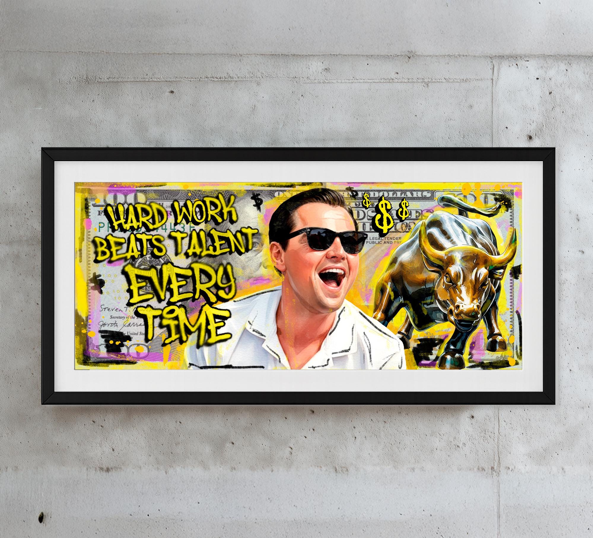 ウルフ・オブ・ウォールストリート ドルアートポスター：大胆なマネーデコレーション（デジタルダウンロード） - Etsy 日本