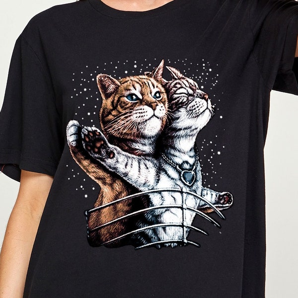 Titanic Cats Shirts, Jack and Rose Cats, Cute Animal T shirt, Funny Cat T-shirt, Animal Lover Tee