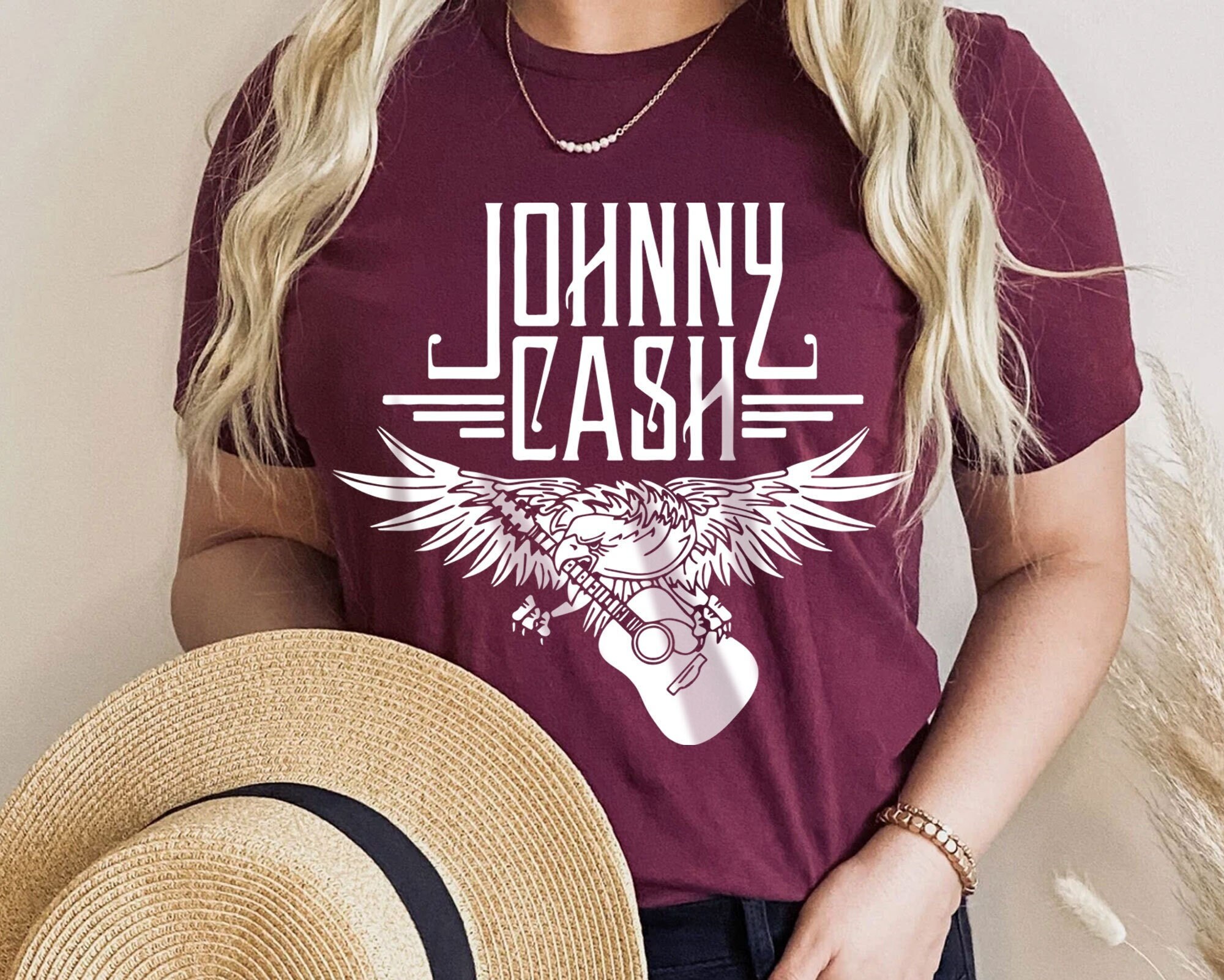 Johnny cash t shirt women hot sale