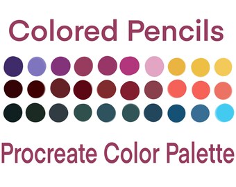 Procreate Color Palette - Colored Pencils
