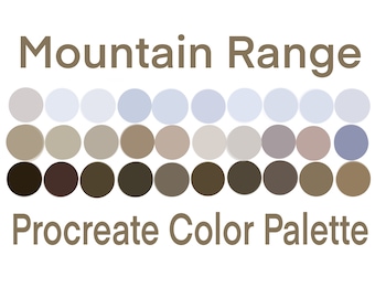 Procreate Color Palette - Mountain Range