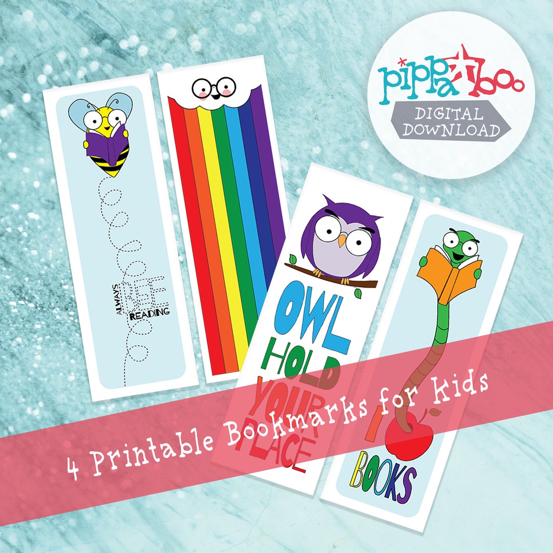 4 Printable Animal Bookmarks for Kids | DIGITAL DOWNLOAD | Instant ...