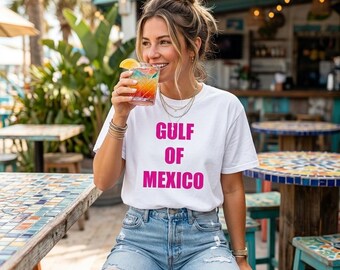 Gulf of Mexico T-Shirt, Minimalist Beach Tee, Heavyweight Comfort Colors Style Shirt, Unisex Coastal Aesthetic, Say Less Gulf Coast Tee