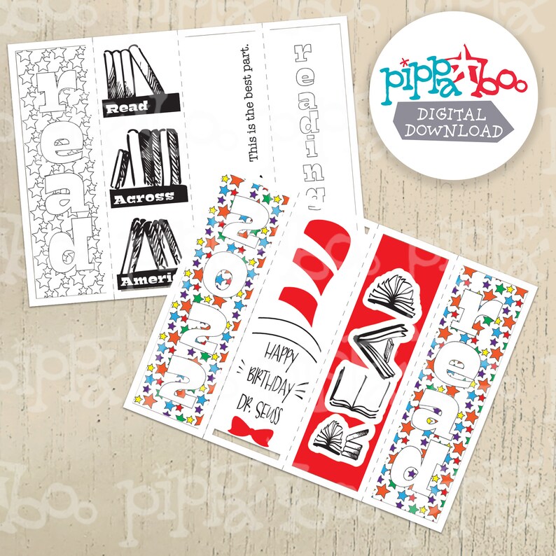 16 Printable Read Across America Bookmarks DIGITAL DOWNLOAD | Etsy
