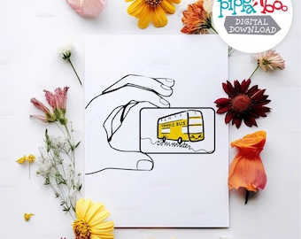Printable Struggle Bus Greeting Card, Funny Mental Health Card, Thinking of You Digital Download, Support Card for Friend, Gold Star Humor