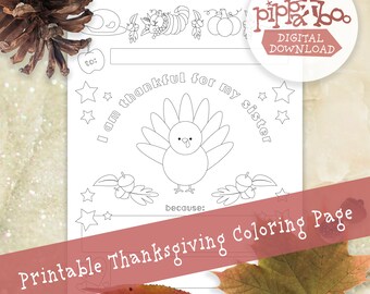 Thankful for my sister | Printable Thanksgiving Cards | Turkey | Easy DIY | Instant Download| Pumpkin | Stars | Hearts