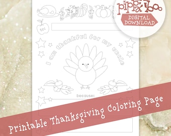 Thankful for my aunt | Printable Thanksgiving Cards | Turkey | Easy DIY | Instant Download| Pumpkin | Stars | Hearts