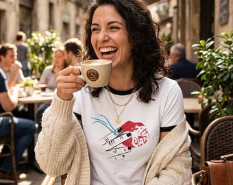 Air Cigs Ringer Tee | Funny Self Care Shirt for Women | Retro Aesthetic Graphic T-Shirt | Mother's Day Gift, Teacher Gift, Breathwork Tee