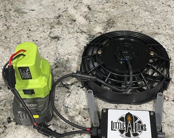 Adaptador de batería para ventilador: especifique la marca que necesita.