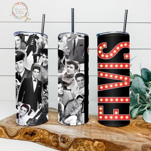Elvis | Presley | Montage | 20 oz Stainless Steel Tumbler with Straw