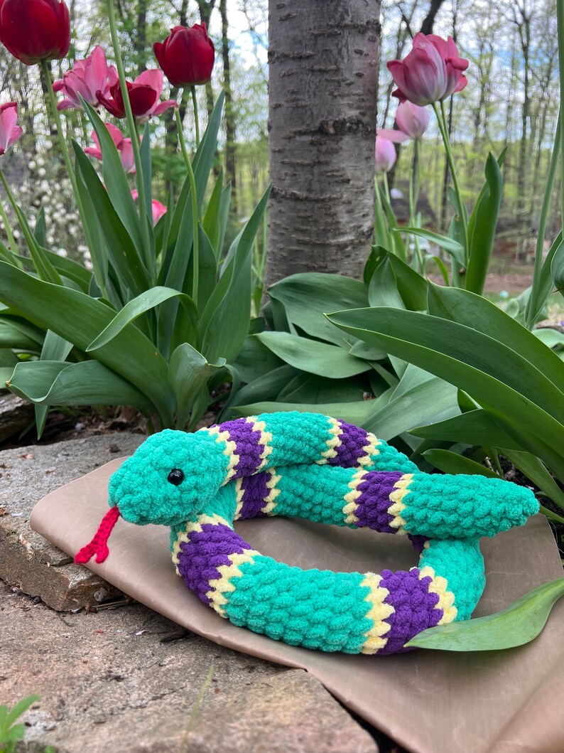 Customizable | Crocheted Snake Plushie | SHIPS QUICKLY - Etsy