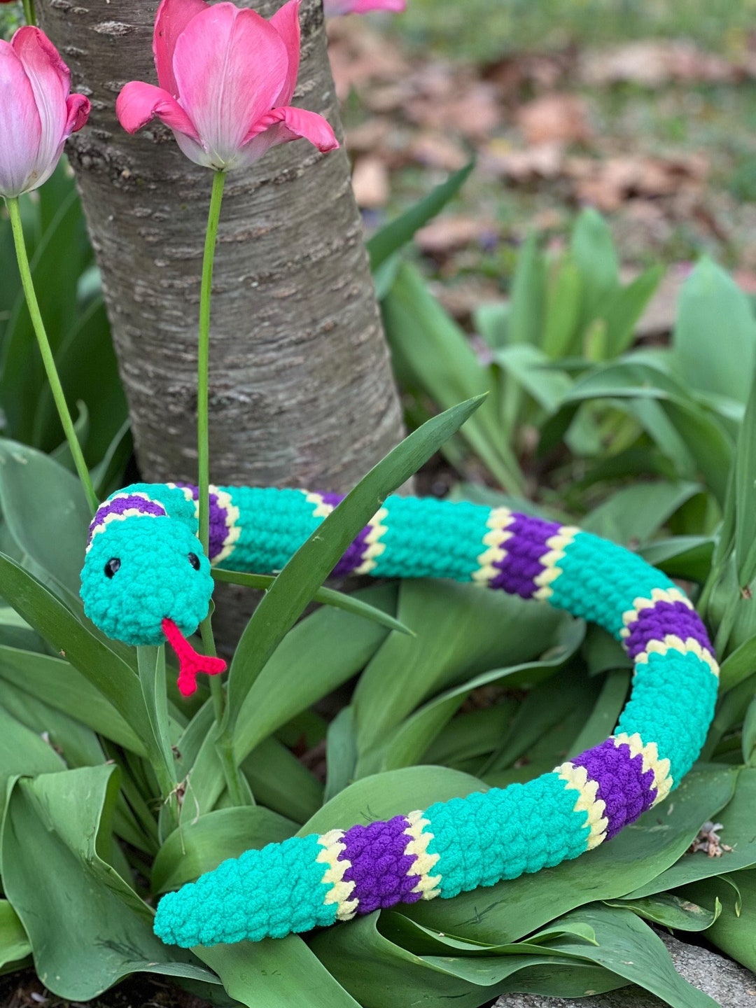 Customizable | Crocheted Snake Plushie | SHIPS QUICKLY - Etsy