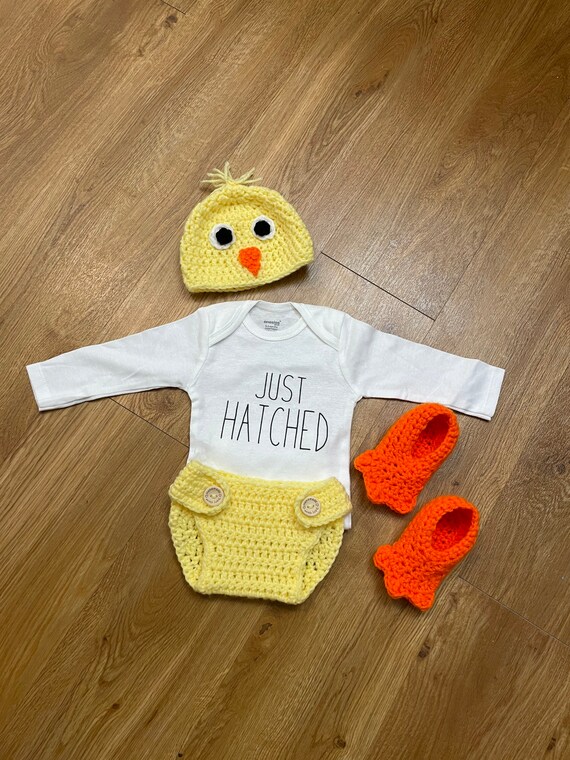 Just Hatched Baby Outfit Baby Chick Outfit Etsy