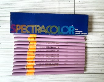 Vintage Spectracolor Colored Pencil 12 Qty Faber Castell Art Supplies Lavender - Artist - Designer