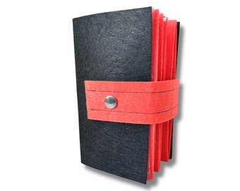 Handcrafted Enamel Pin Book, Eco-fi Felt Collector Album