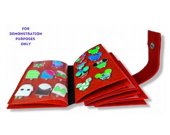 Handcrafted Enamel Pin Book, Holds 100+ Pins