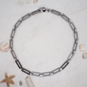 Santos necklace stainless steel, silver, gift, man, woman, statement, elegant, birthday, celebration