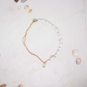 White Shell Anklet Shells, white, gold plated, summer, beach, holiday, elegant