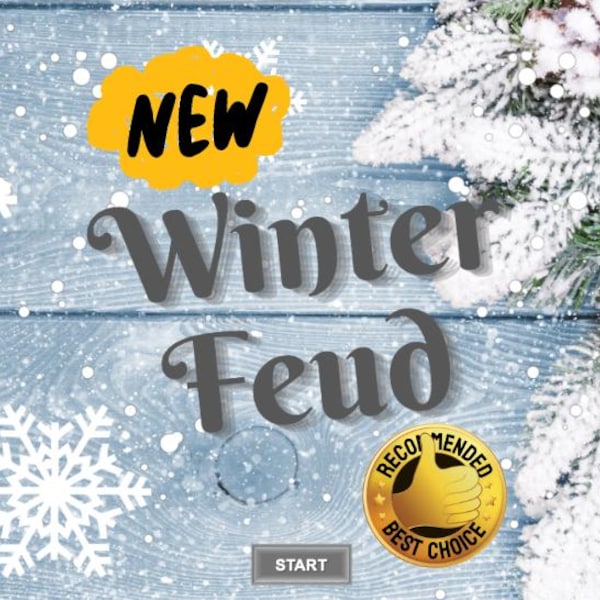 Winter Feud Game - Similar to Family Feud with Sound Effects & Customizable! Digital Download Powerpoint Party Game. Updated 14 Dec 2025