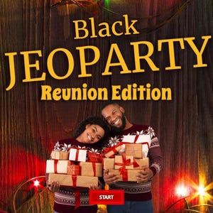 Black Reunion Jeoparty Game! Similar to Jeopardy - Fun & Exciting Family Party Games - Digital LIMITED CHRISTMAS EDITION! Updated 2025
