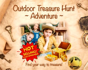 NEW IMPROVED Printable Version Customizable. Outdoor Treasure Hunt Game! Adventure Scavenger Hunt - Back By Popular Demand!