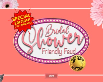 Fanciful Bridal Shower Friendly Feud Game - Same as Family Feud Party Games! Digital NEW SPECIAL EDITION with Sound Effects & Customizable!